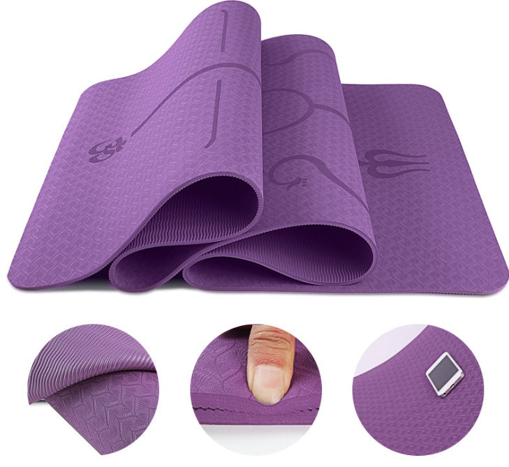 Tpe yoga mat body position fitness yoga mat
